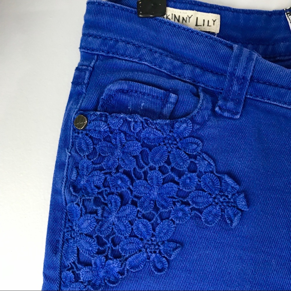 Hot kiss skinny lily pants blue.